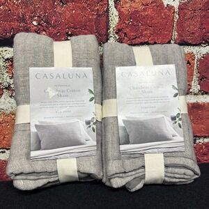 Catalina Reversible Chambray Cotton Sham 2 Pack Standard Sz